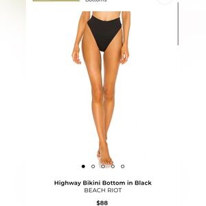 Beach Riot Black Highway Bikini Bottom